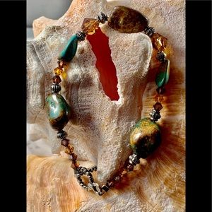 Stone and Crystal Bracelet